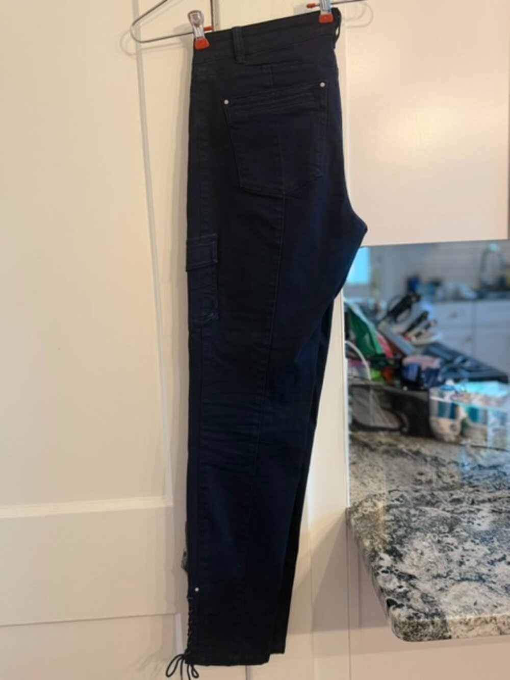 WHBM - SKINNY CARGO PANTS - NAVY, 8R